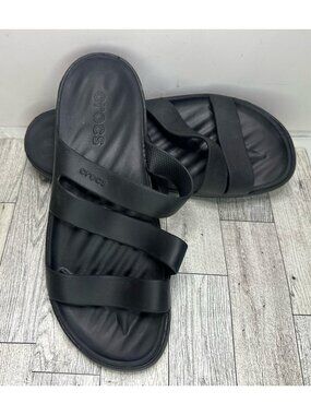 Crocs Getaway Strappy Sandals Black Women's Size 10 (W10)